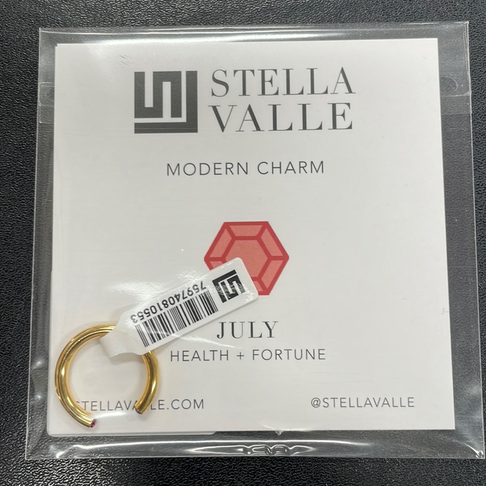 Stella Valle July Birthstone Ring. Gold Plated
